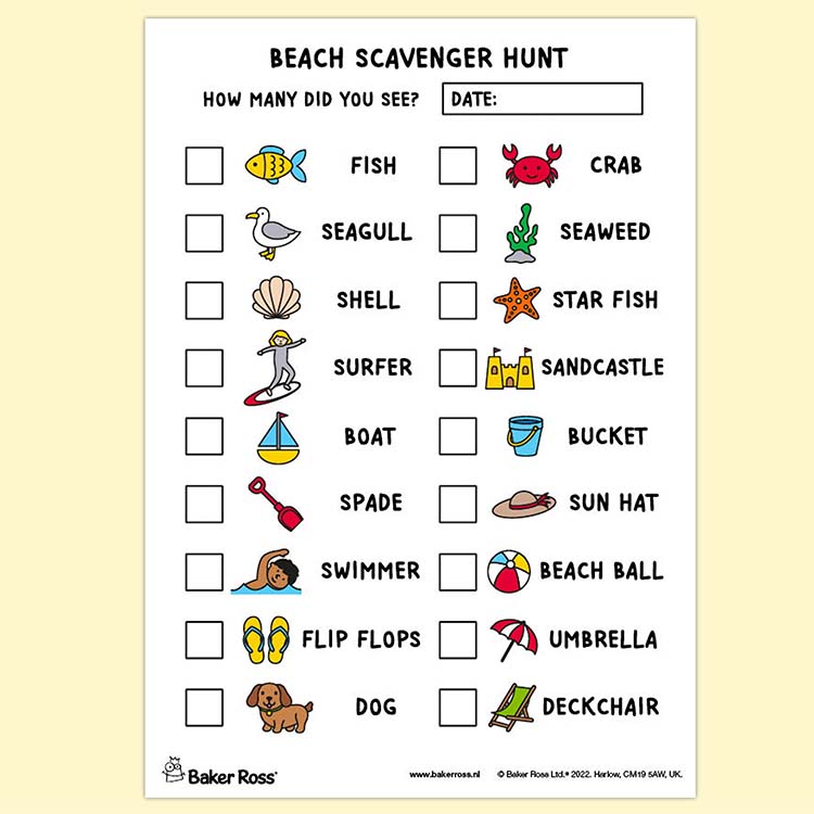 Beach Scavenger Hunt