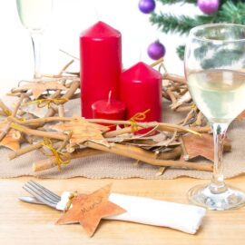 Festive Table Decoration with Table Place Names