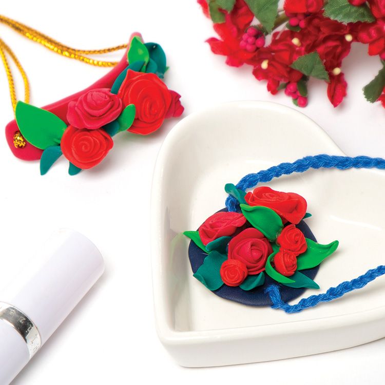 Polymer Clay Rose Bracelet