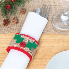 Holly Motif Napkin Ring