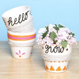 Rope Covered Flowerpots