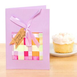 Woven Ribbon Birthday Card