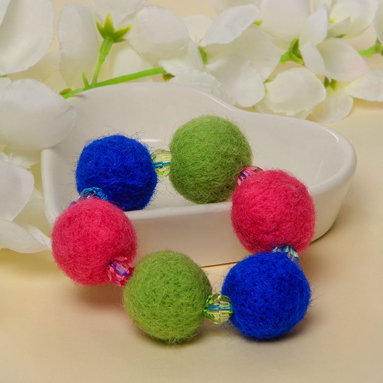 Felt Ball Bracelet