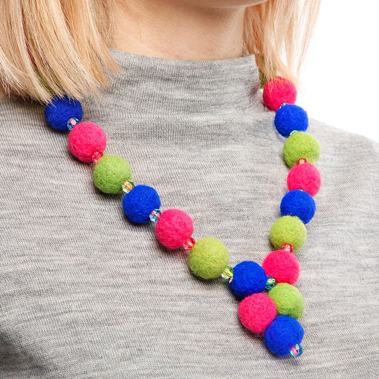 Felt Ball Necklace