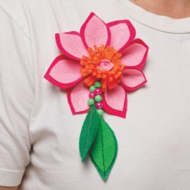 Felt Flower Brooch