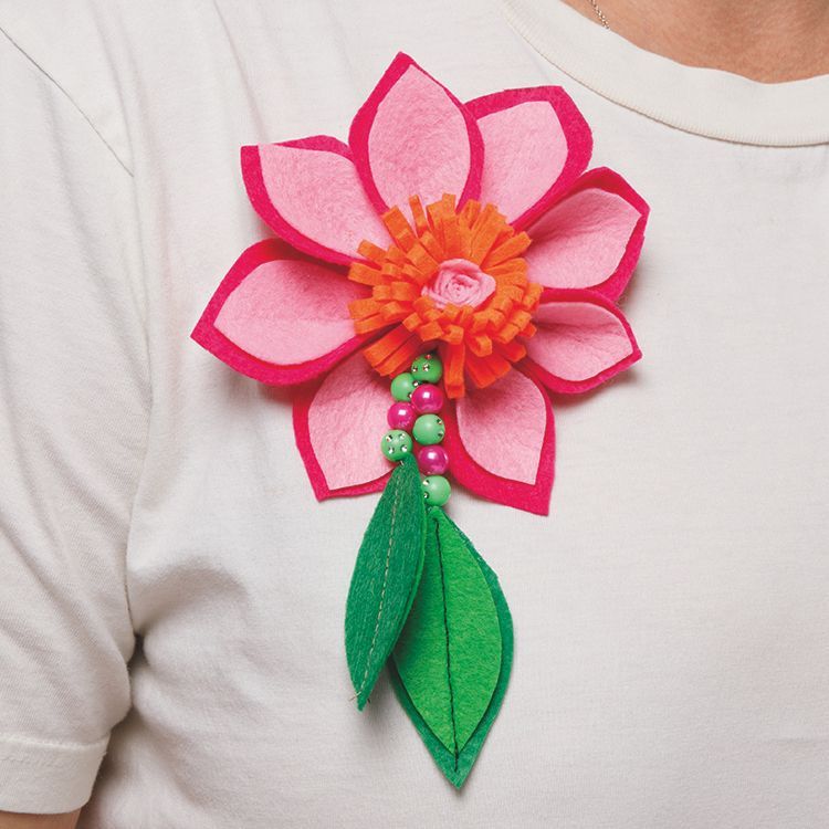 Felt Flower Brooch