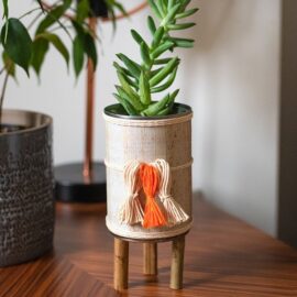 Bamboo Tassel Can Planter