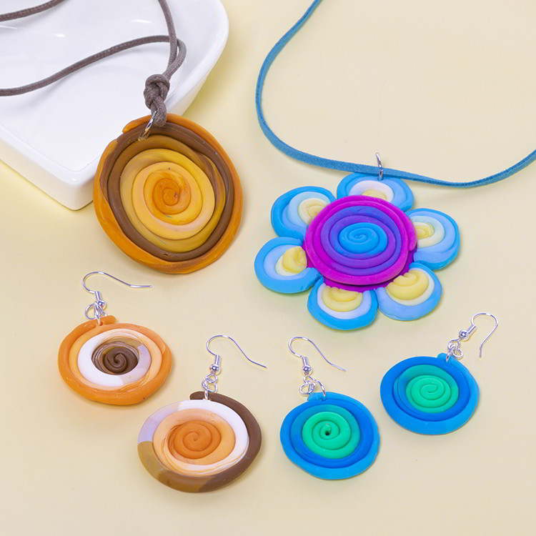 Coiled Polymer Clay Jewellery