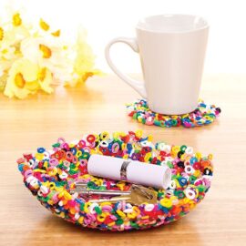 Hama Bead Bowl and Coaster