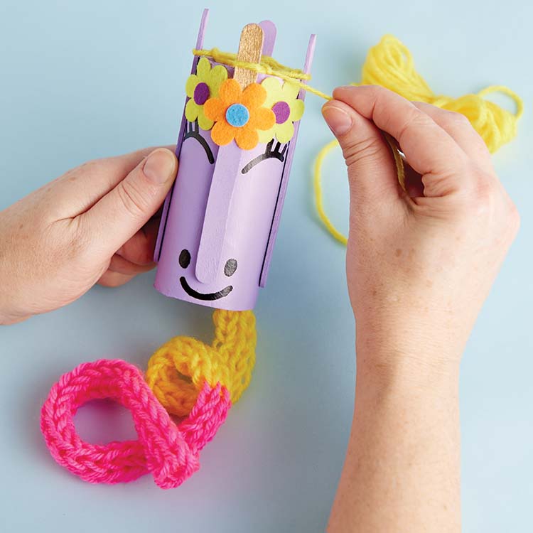 Unicorn Cardboard Tube French Knitter