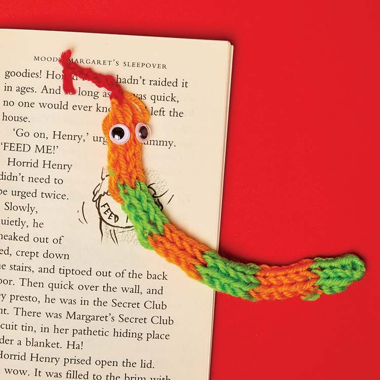 French Knitting Snake Bookmark