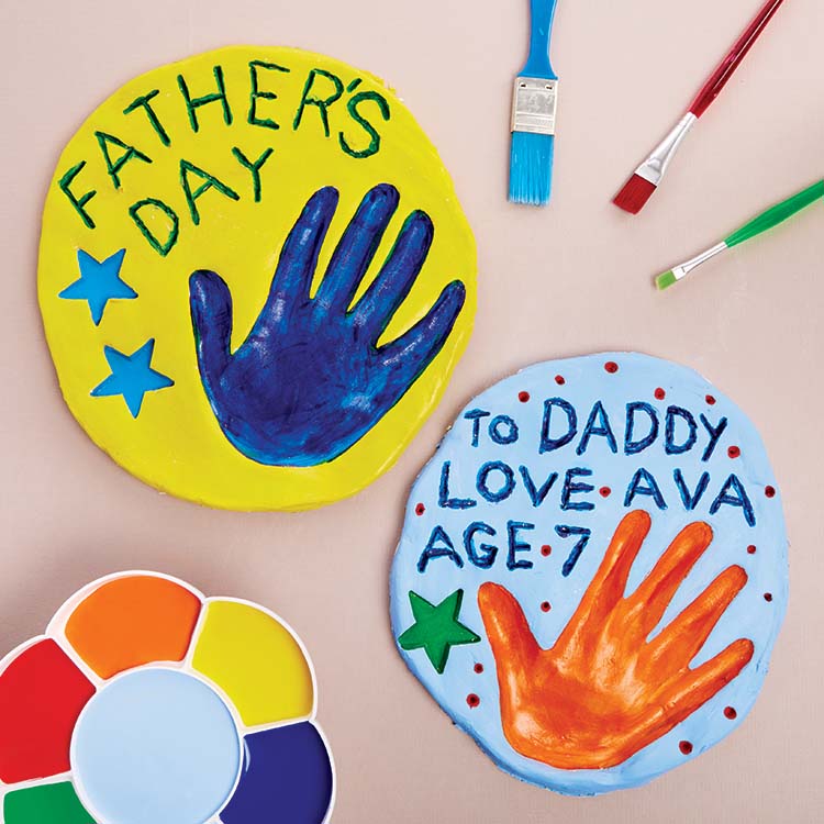 Father’s Day Clay Handprint Plaque