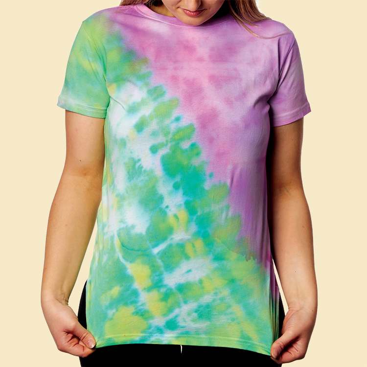 Diagonal Stripe Tie-Dye T-Shirt