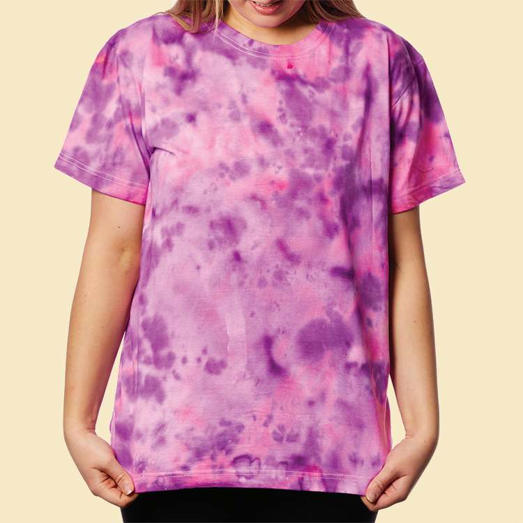 Crinkle Pattern Tie-Dye T-Shirt