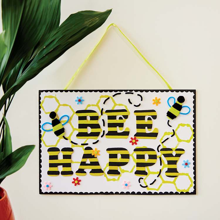 Bee Happy Wall Hanging