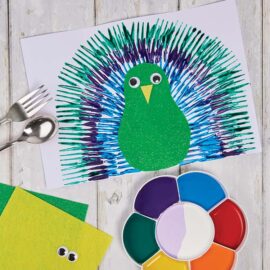 Peacock Fork & Spoon Painting