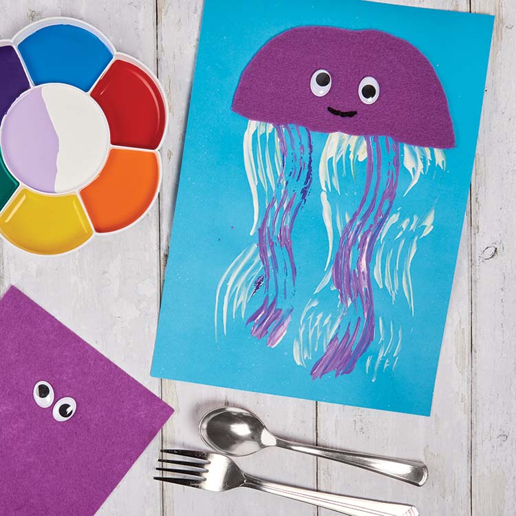 Jellyfish Fork & Spoon Painting