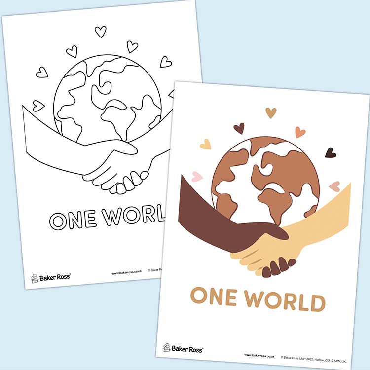 Diversity ‘One World’ Colouring Sheets