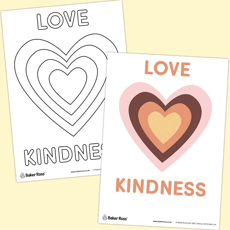 Diversity ‘Love & Kindness’ Colouring Sheets