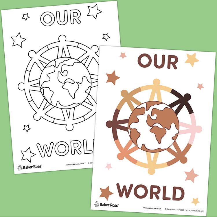 Diversity ‘Our World’ Colouring Sheets