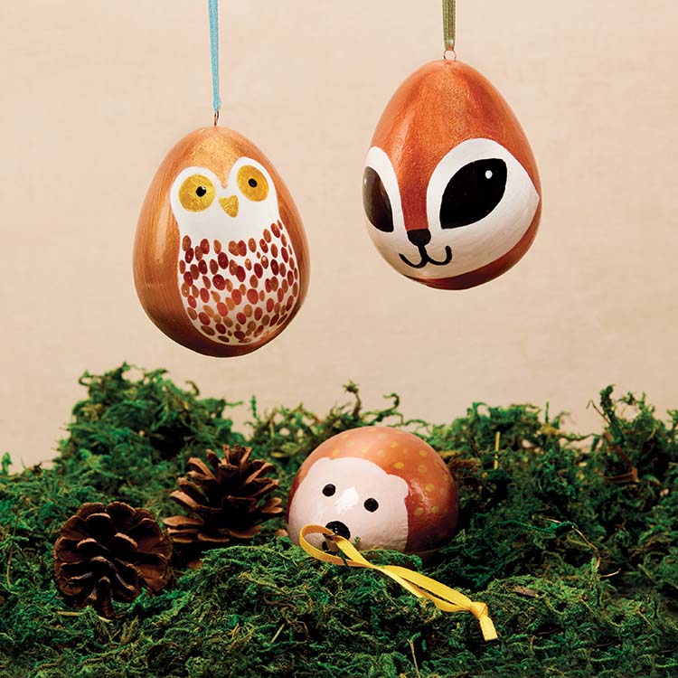 Woodland Ceramic Baubles