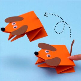 Jumping Origami Dog