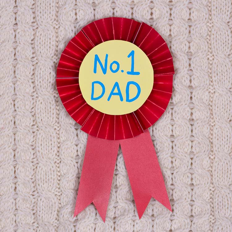 No.1 Dad Rosette Badge