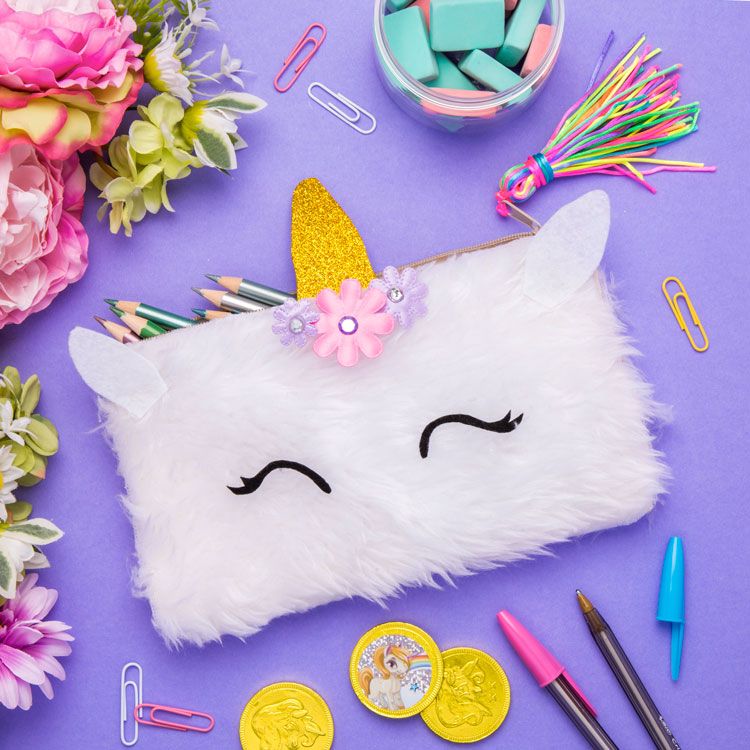 Plush Unicorn Pencil Case