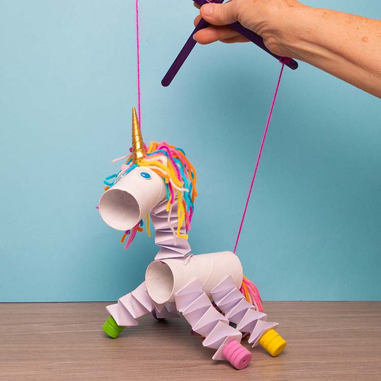 Rainbow Unicorn Marionette