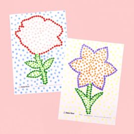 Flowers Dot Paintings