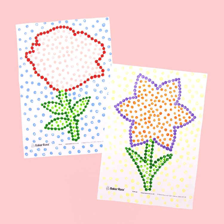 Flowers Dot Paintings