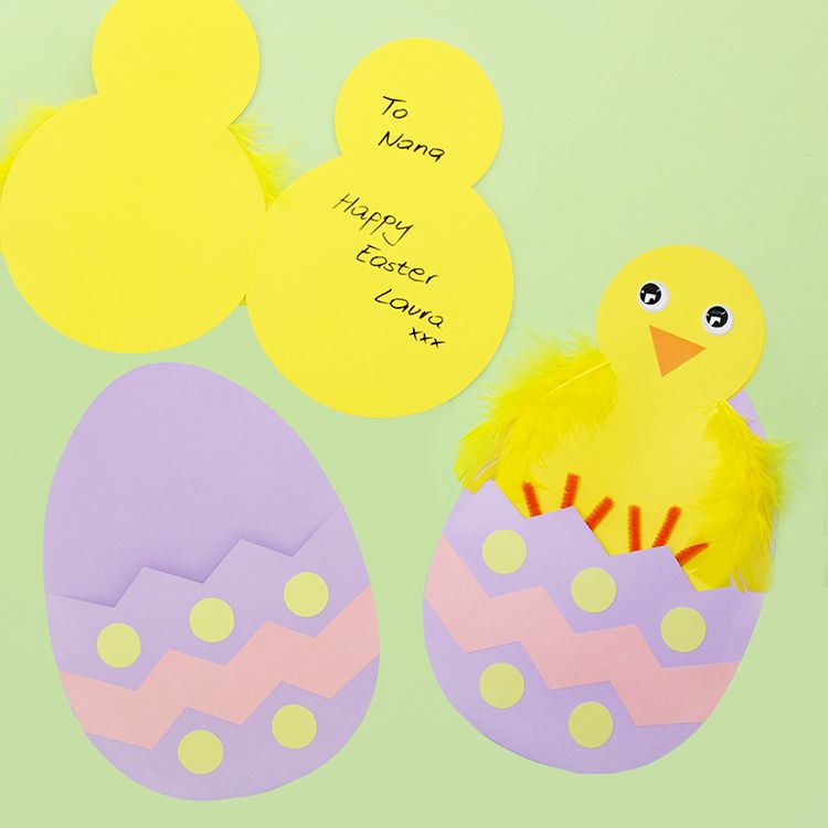 Easter Chick in Egg Card