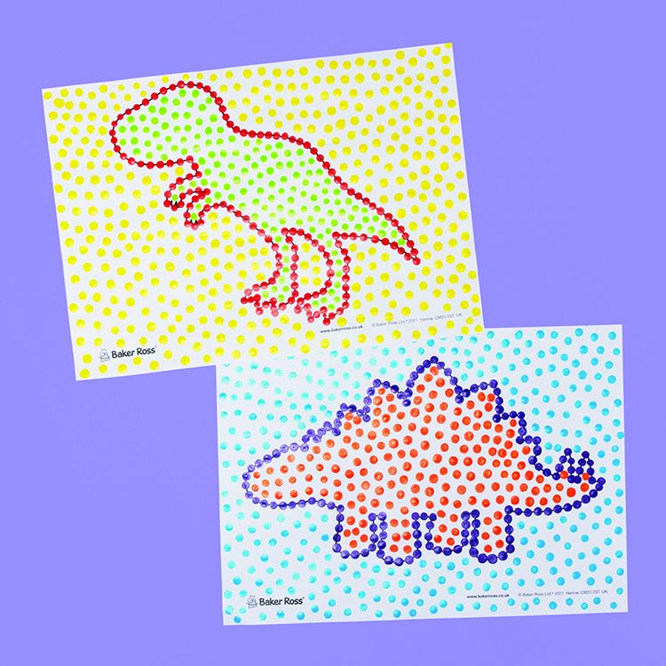 Dinosaur Dot Paintings