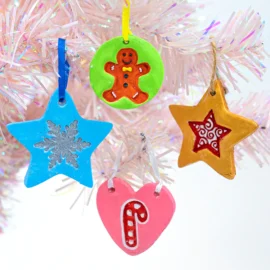 Christmas Embossed Clay Decorations