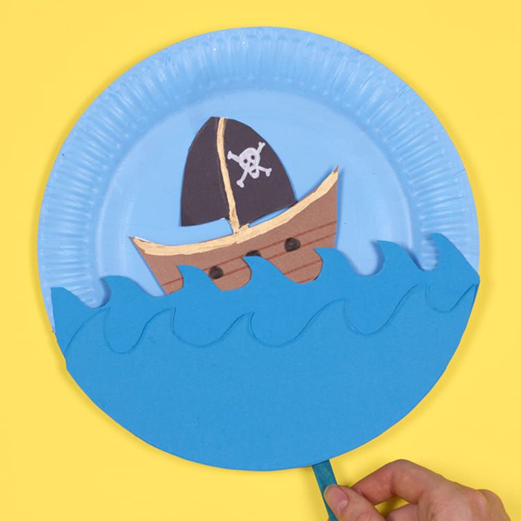 Paper Plate Pirate Boat