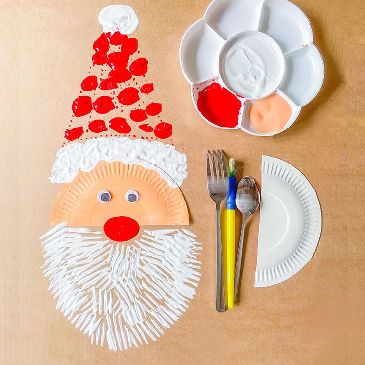 Santa Fork & Spoon Painting