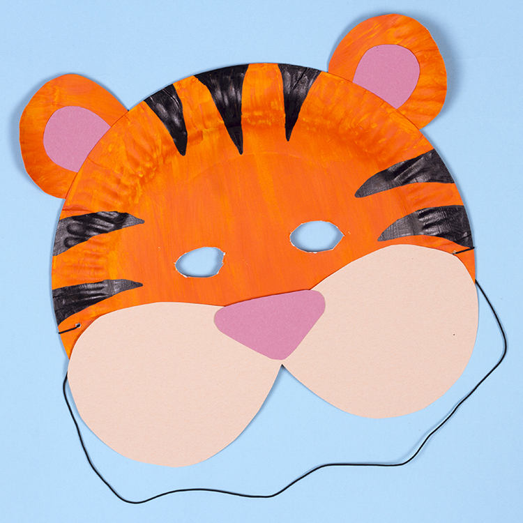 Tiger Paper Plate Mask