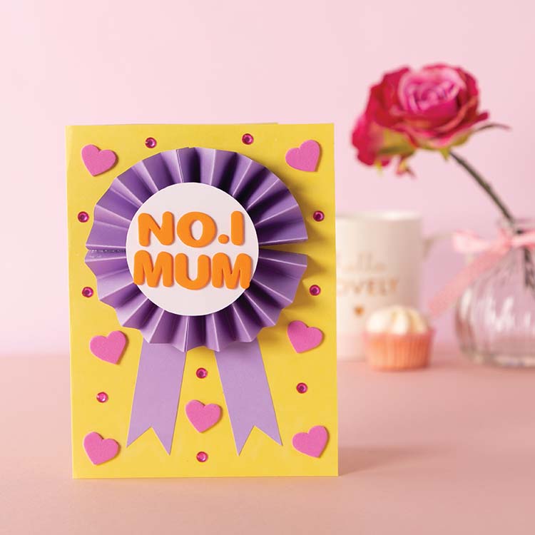 Mum Rosette Card