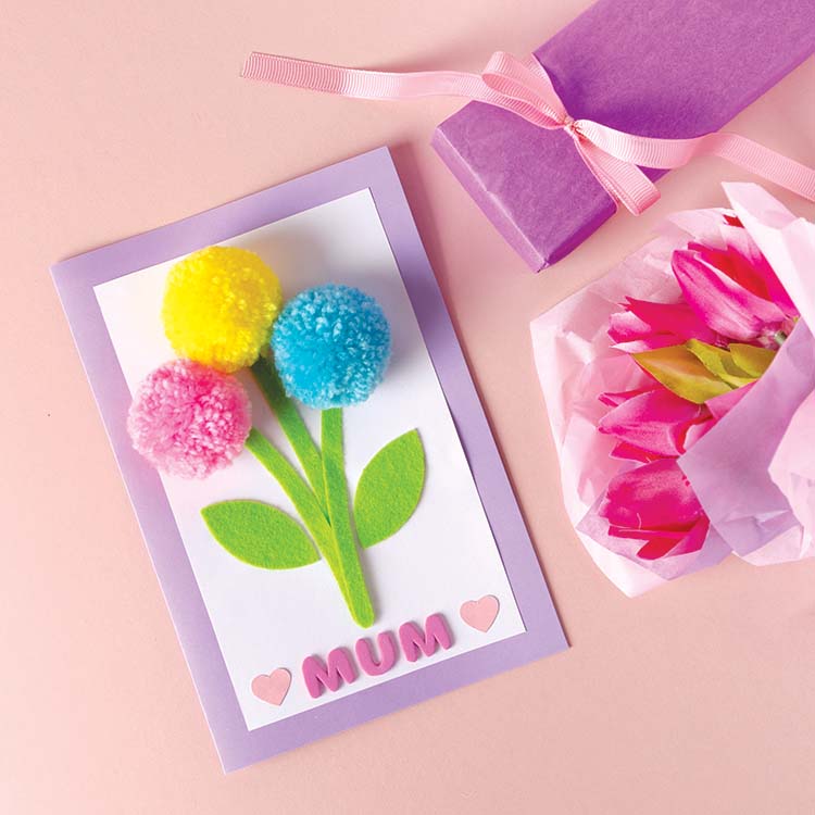 Pom Pom Flower Mother’s Day Card