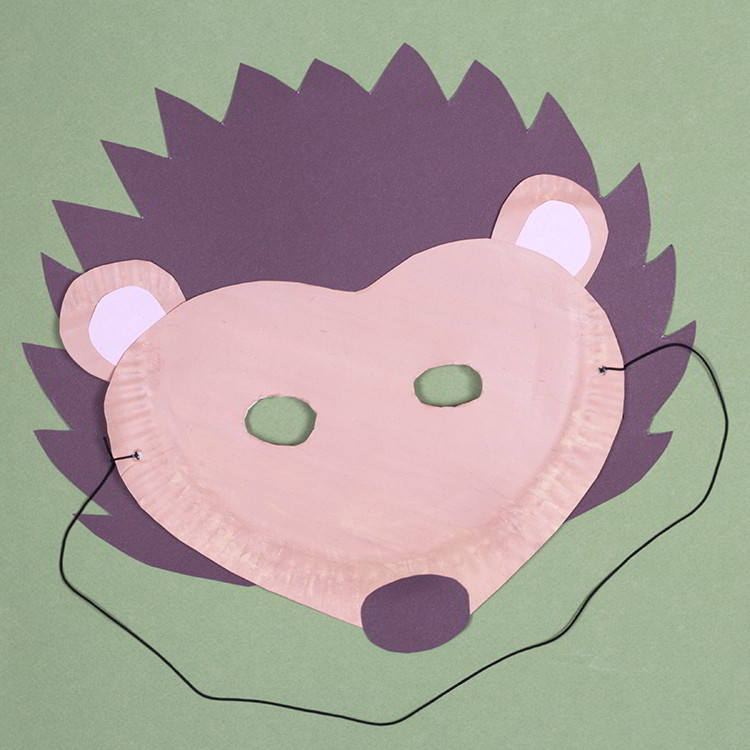 Hedgehog Paper Plate Mask