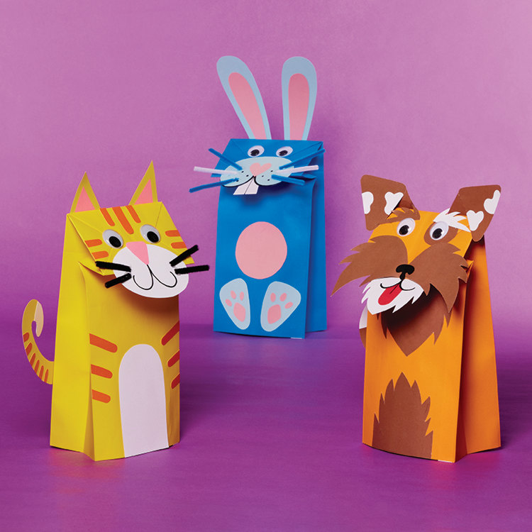 Pet Paper Bag Puppets