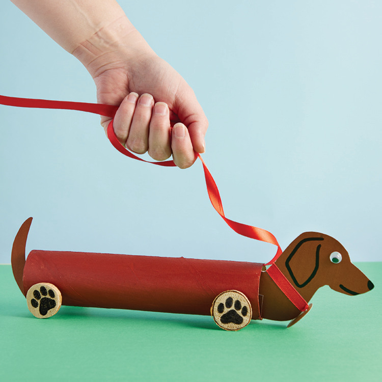 Cardboard Tube Sausage Dog