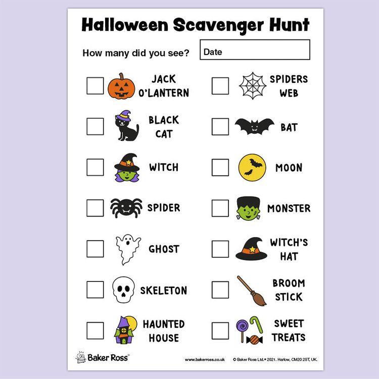 Halloween Scavenger Hunt