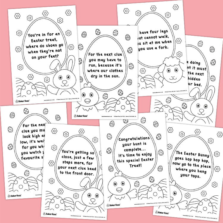 Easter Egg Hunt Clues Printable