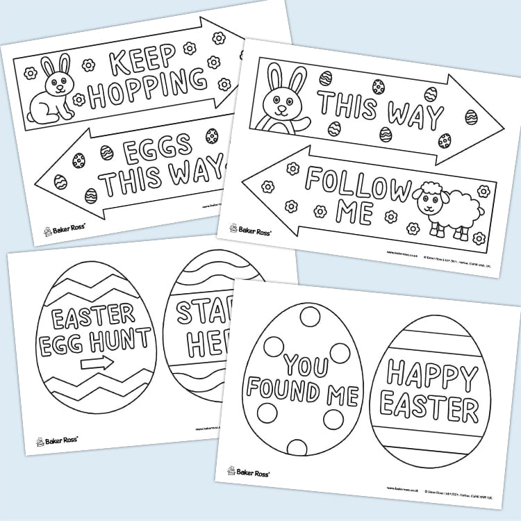 Easter Egg Hunt Signs Printable