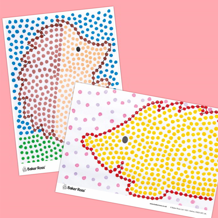 Hedgehog Dot Paintings