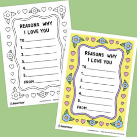 Reasons Why I Love You Printable