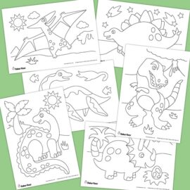 Dinosaur Colouring Pictures