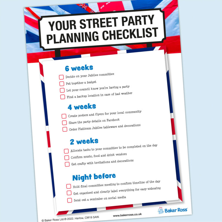 Jubilee Party Checklist