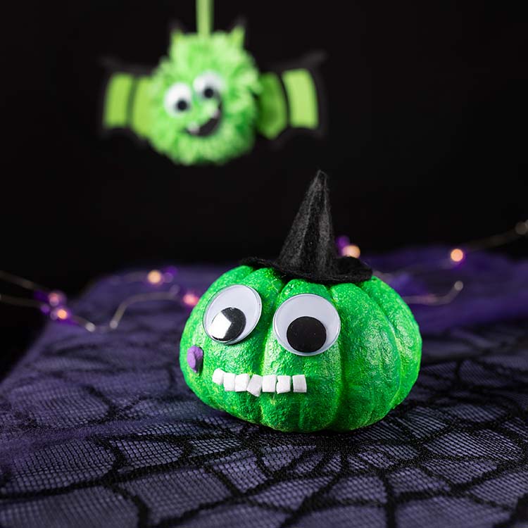 Painted Monster Witch Pumpkins